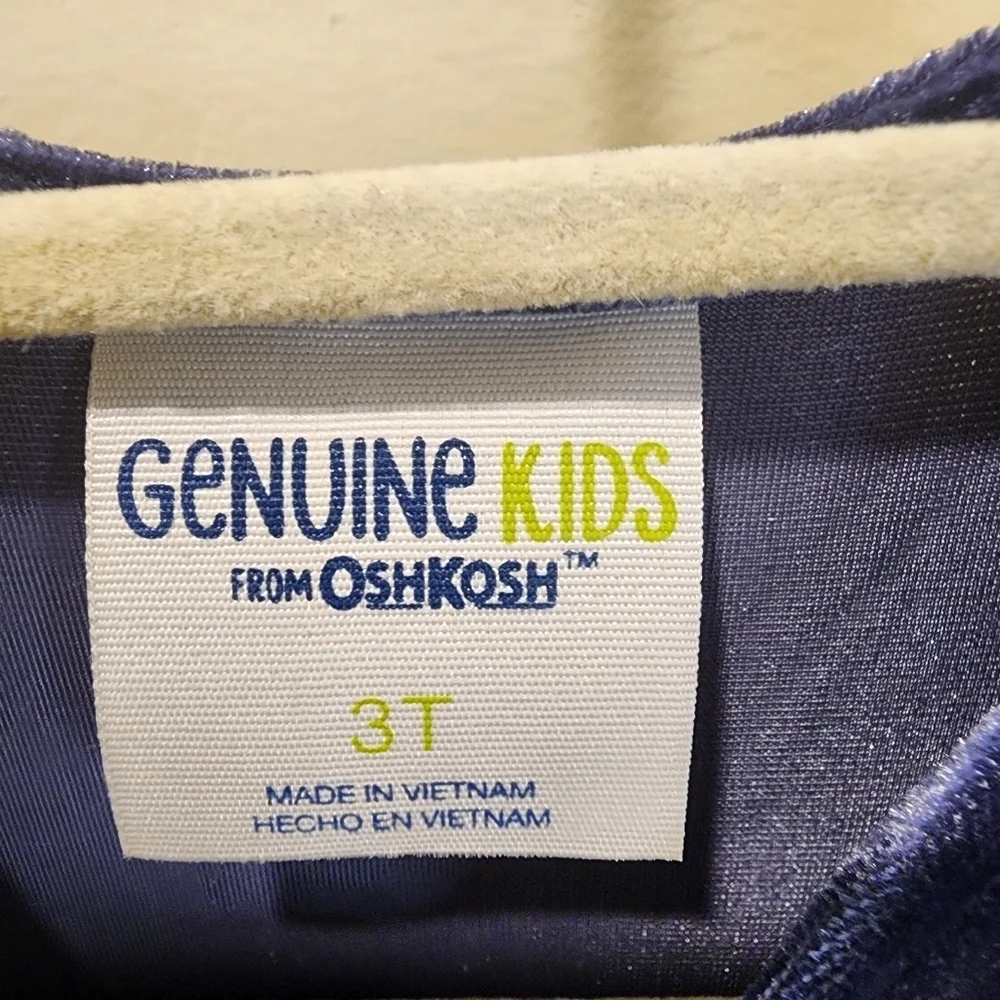 GENUINE Kids From Oshkosh Velour purple jumpsuit size 3T